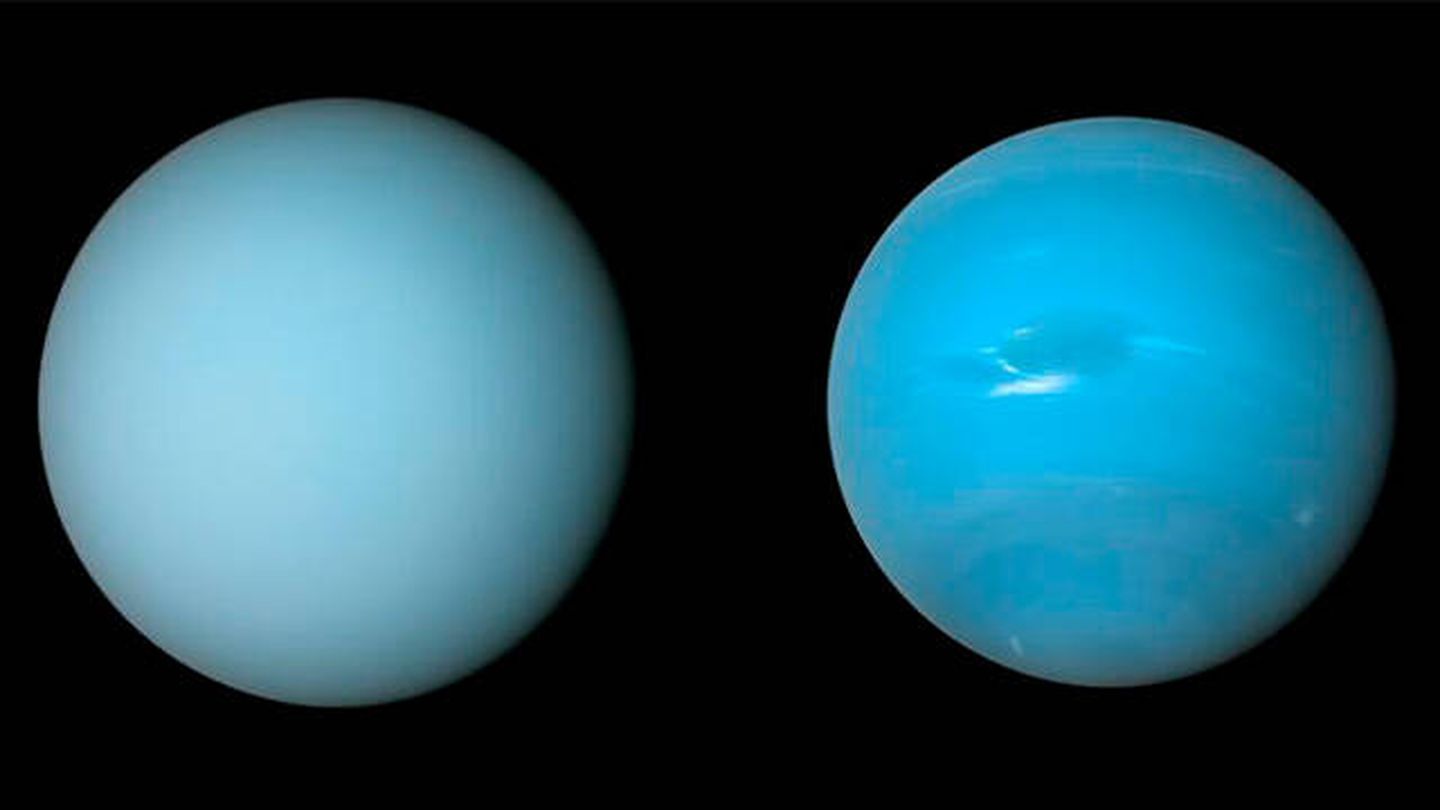 Neptuno y Urano y sus diferentes tonalidades de azul (Geminy Observatory)