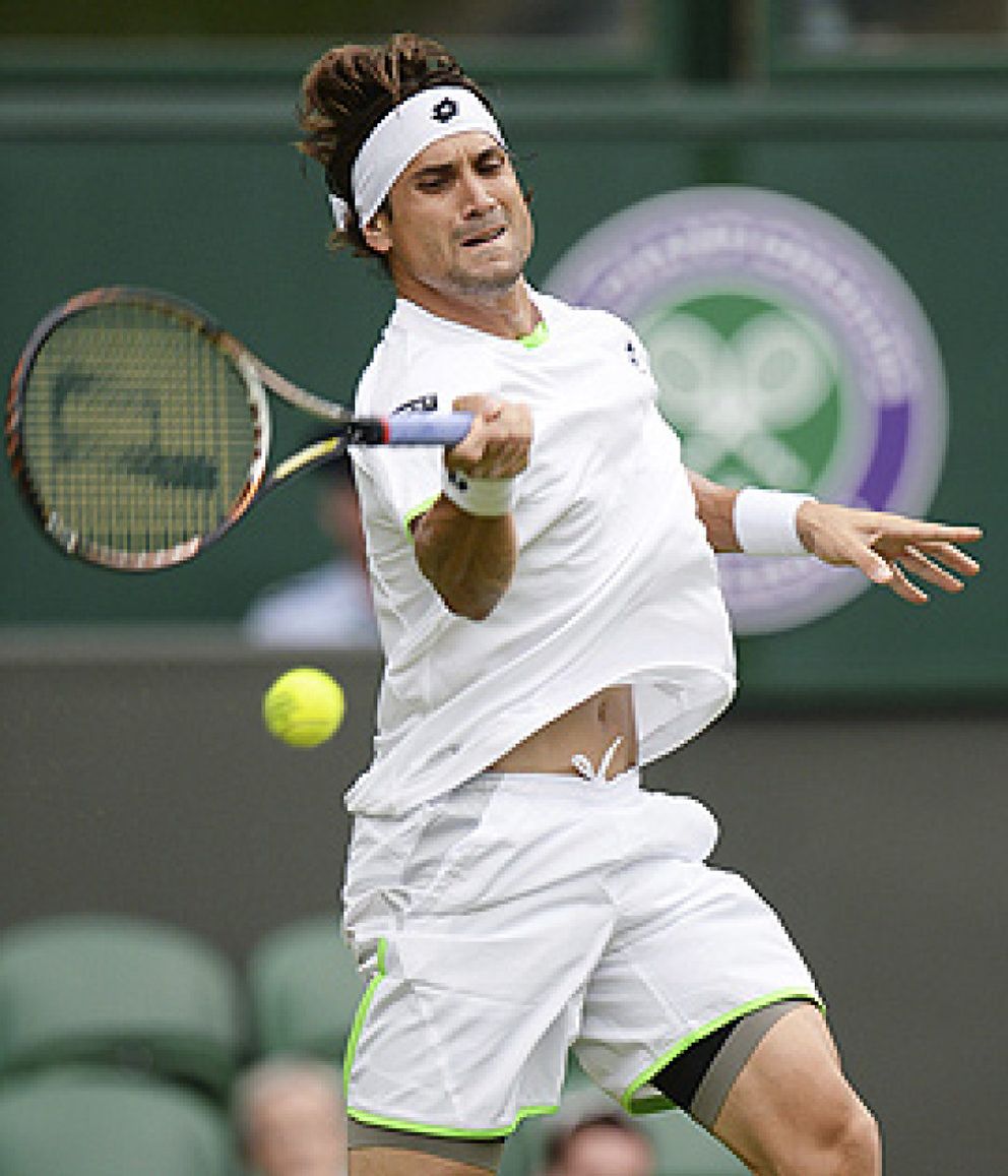 Foto: David Ferrer, de estar contra las cuerdas a remontar para seguir vivo en Wimbledon