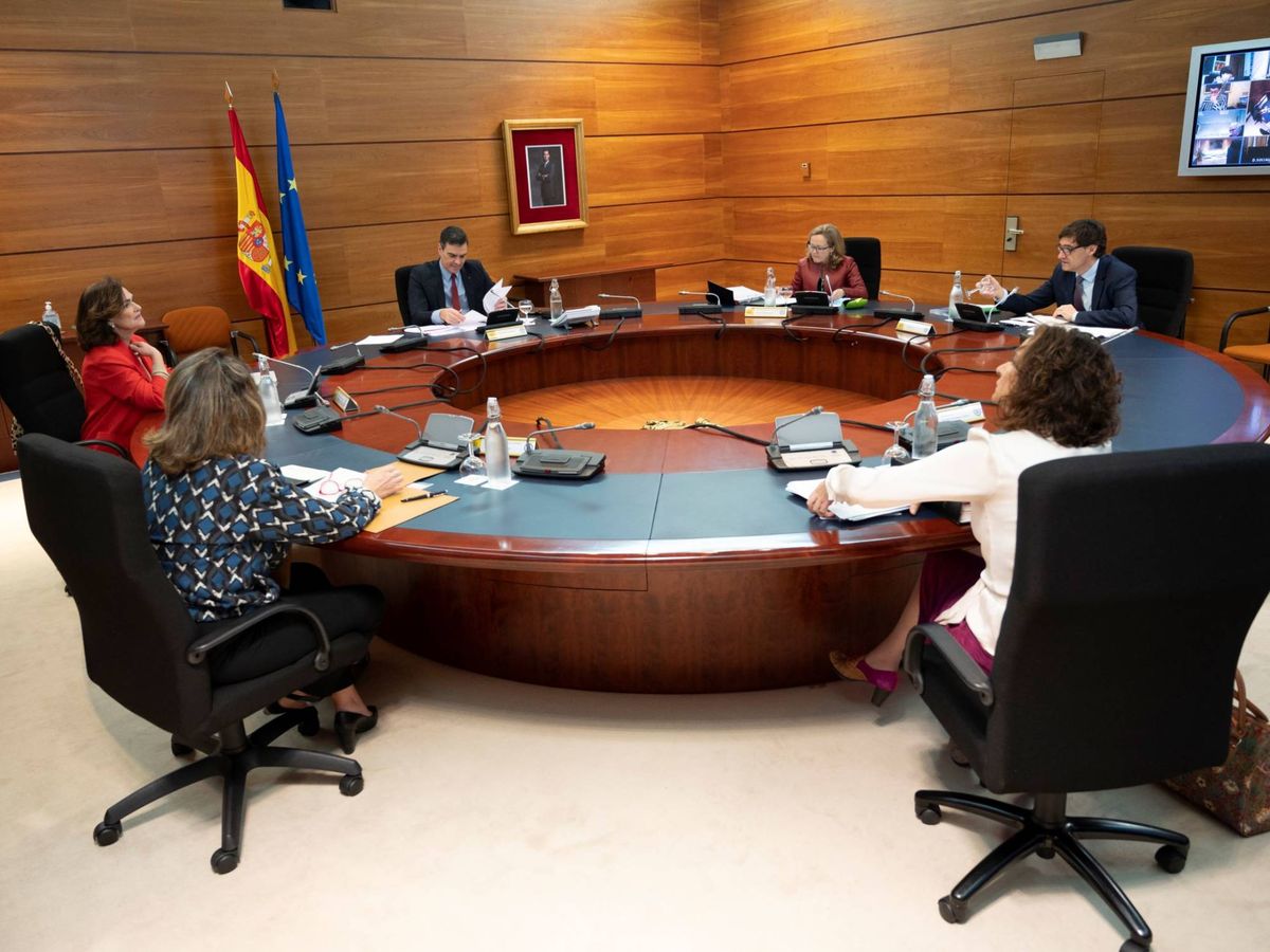 Foto: Pedro Sánchez preside el Consejo de Ministros de este 12 de mayo en la Moncloa. (Borja Puig | Moncloa)