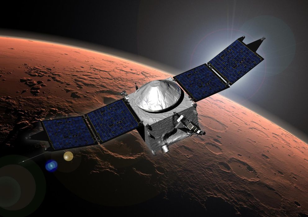 Foto: La misión de la NASA Mars Atmosphere and Volatile Evolution (MAVEN) vista en una ilustración difundida en septiembre (Reuters).