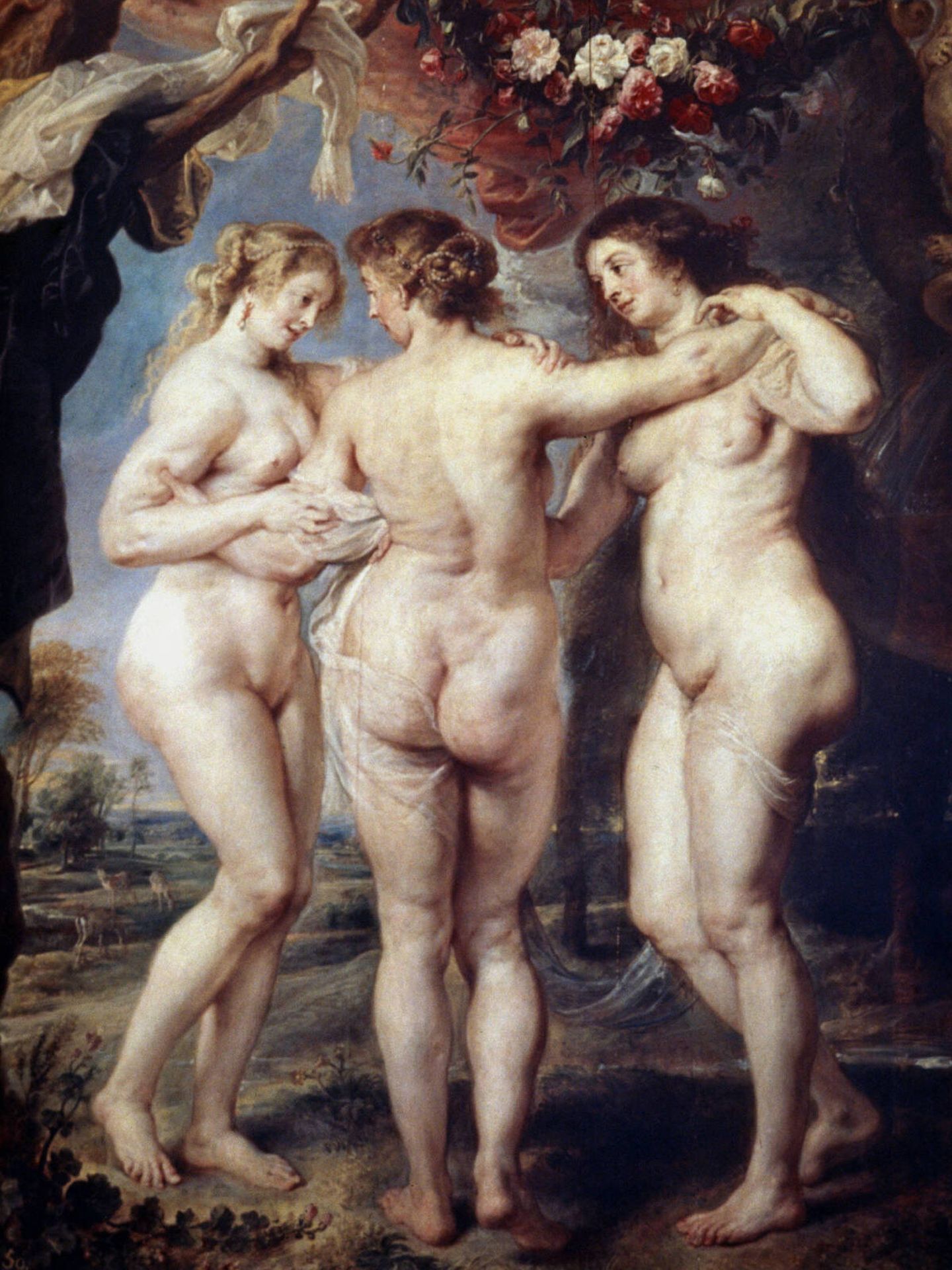 En uno de los cuerpos de 'Las tres gracias' de Rubens se pueden apreciar los famosos hoyuelos de Venus. (Cordon Press)