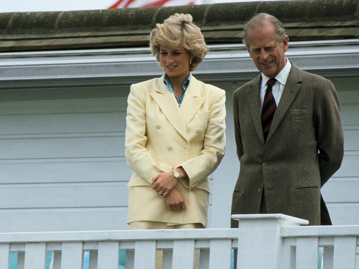 Foto: La princesa Diana y Felipe de Edimburgo. (Getty)