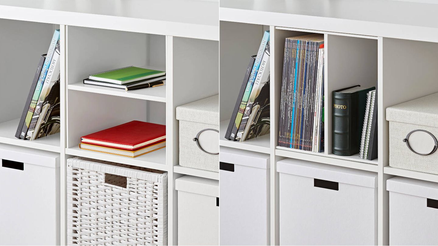 Soluciones de Ikea para ganar espacio en las estanterías. (Cortesía)