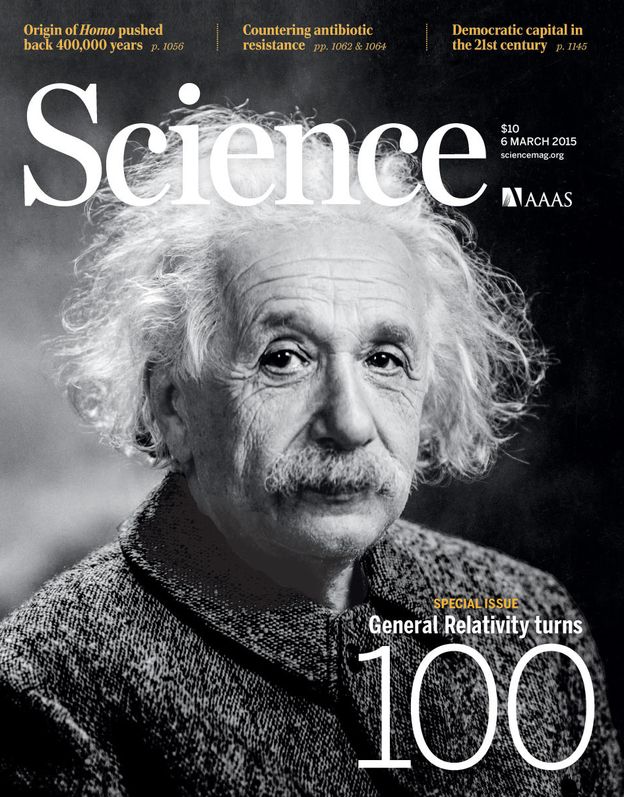 Portada de la revista 'Science' dedicada al centenario de la relatividad general de Einstein