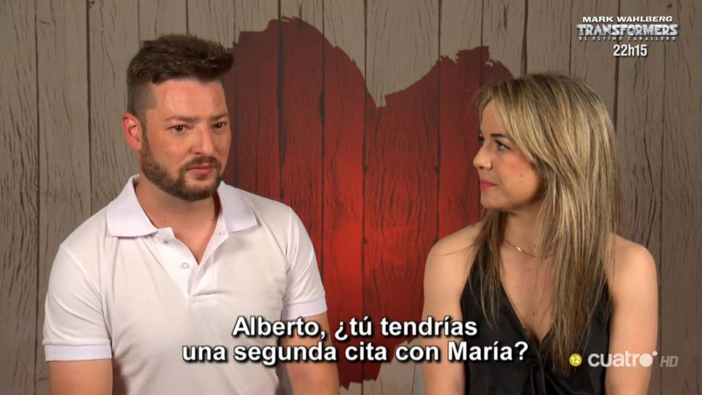 Alberto y María, concursantes de 'First Dates'. (Mediaset España)