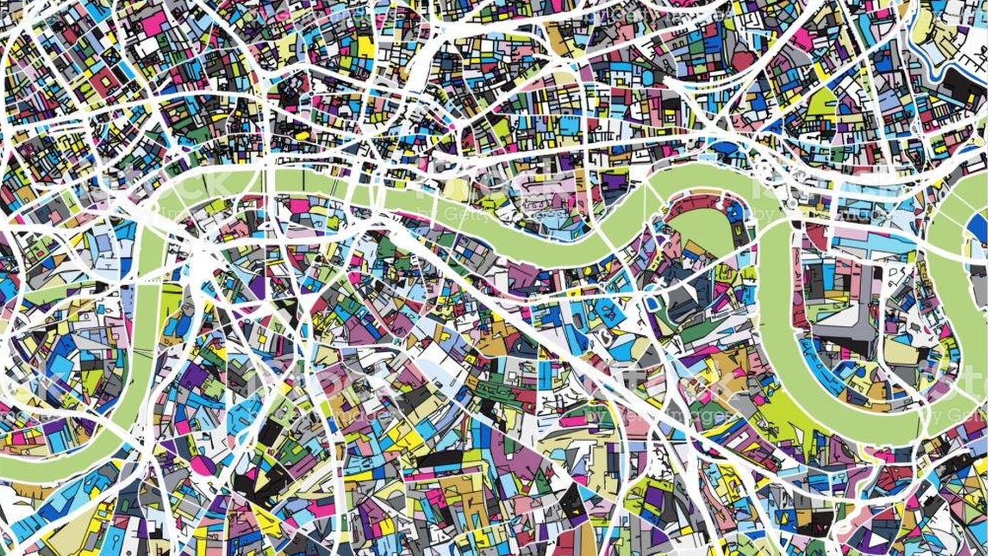 Mapa artístico de Londres. (IStock)