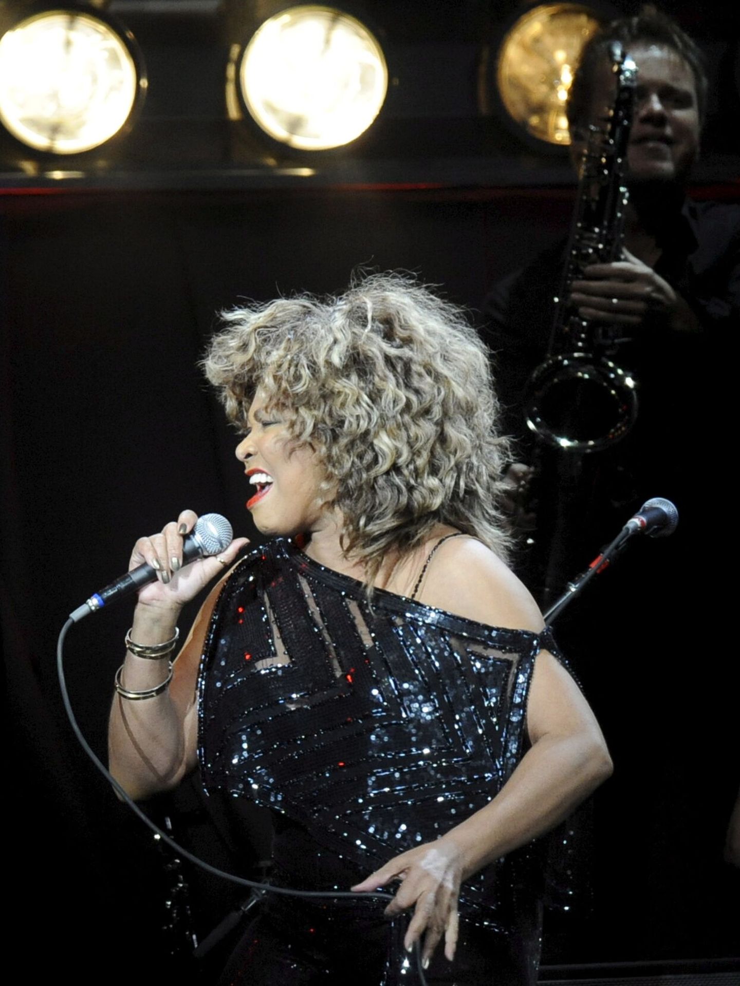 Tina Turner, en 2009 durante uno de sus últimos conciertos. (EFE/EPA/Britta Pedersen)