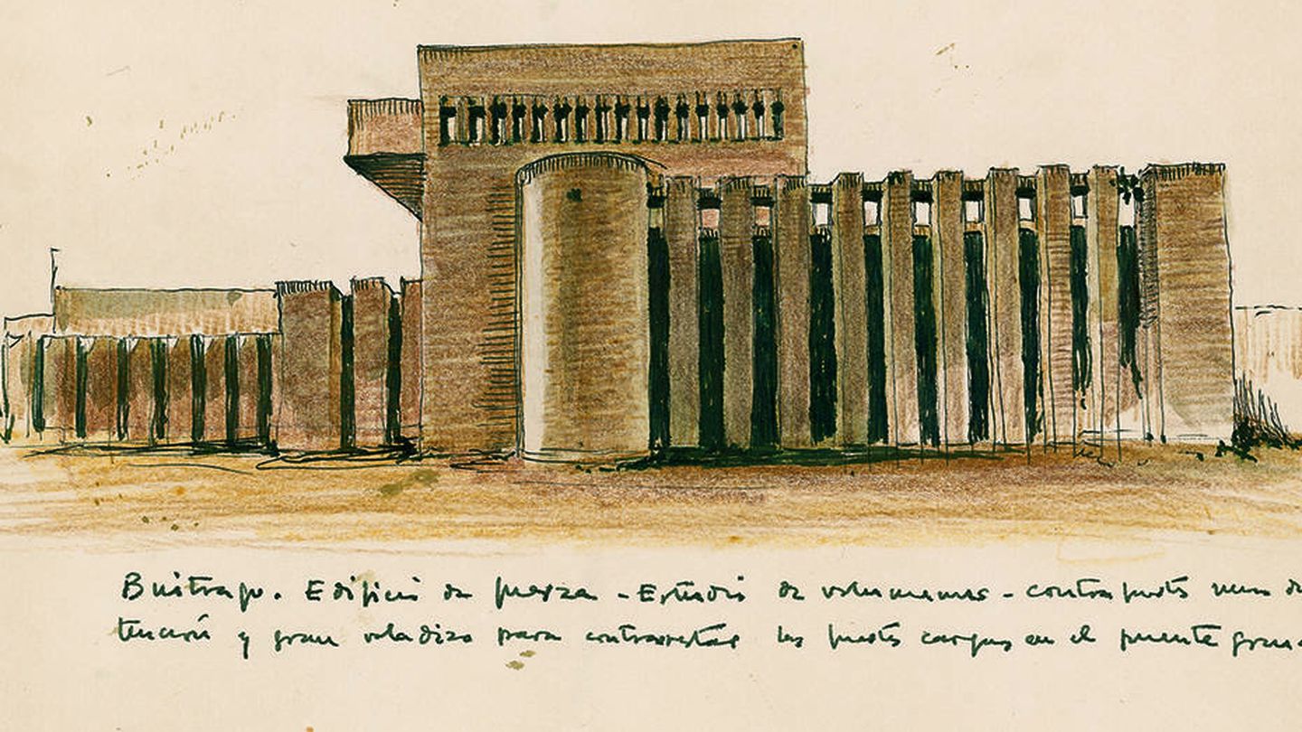 Un boceto del diseño de la central de Buitrago. (Cedida)