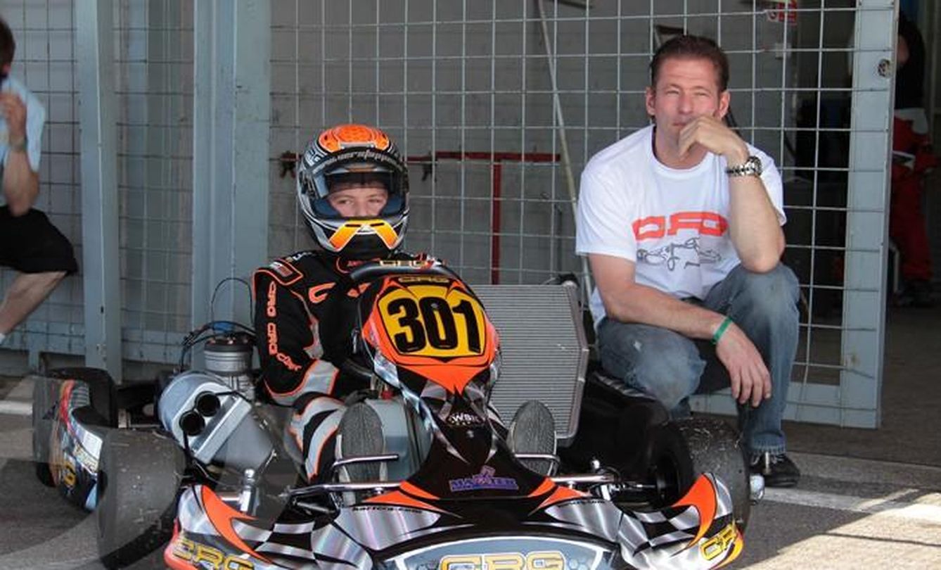 Verstappen padre e hijo en 2012 (página web oficial de max verstappen)