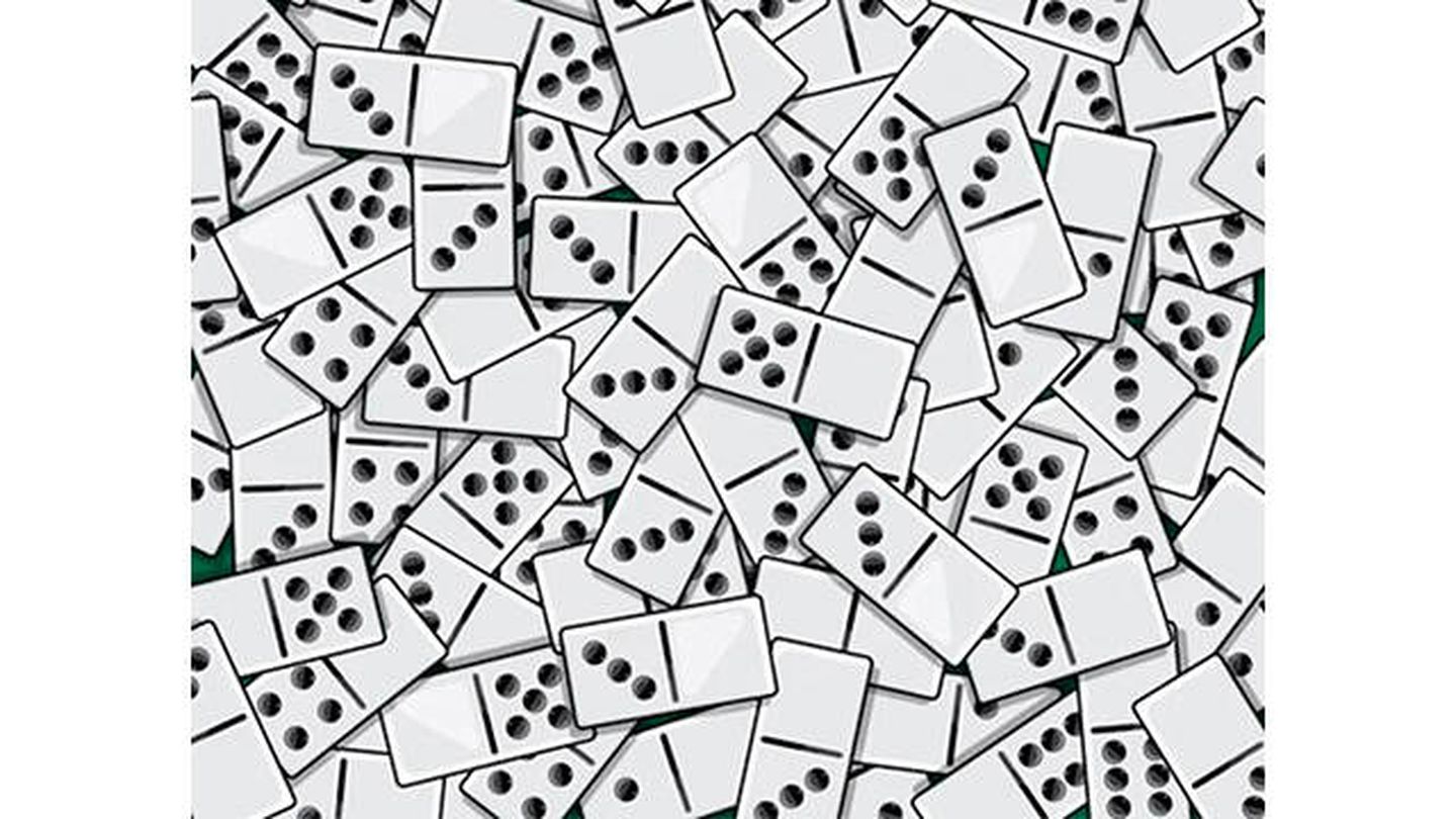Encuentra las tres piezas blancas del dominó en solo 15 segundos
