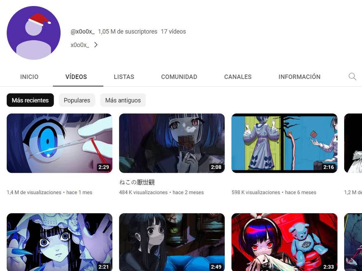 Foto: Este canal 'fantasma' de YouTube acumula millones de visitas subiendo canciones sin título, pero con increíbles animaciones (YouTube/@x0o0x_)