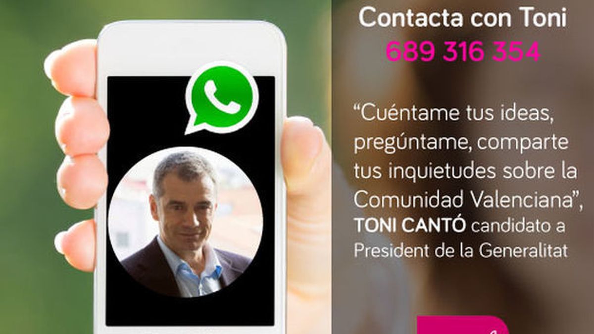 UPyD habilita un número de teléfono para contactar con Toni Cantó por WhatsApp
