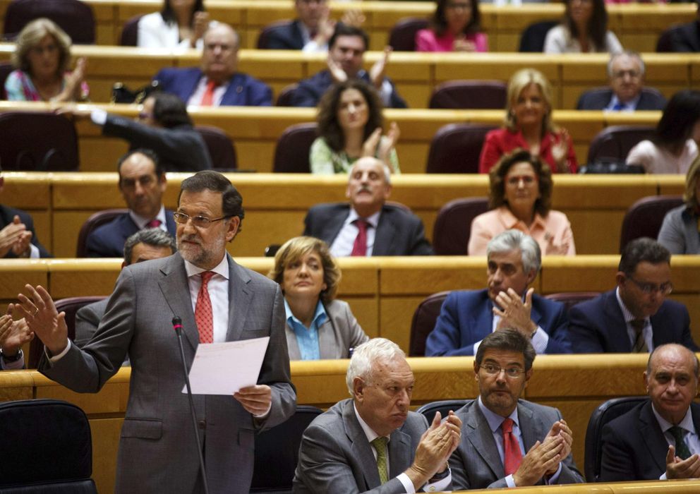 Foto: El presidente del Gobierno, Mariano Rajoy, durante la sesión de control en el Senado. (Reuters)