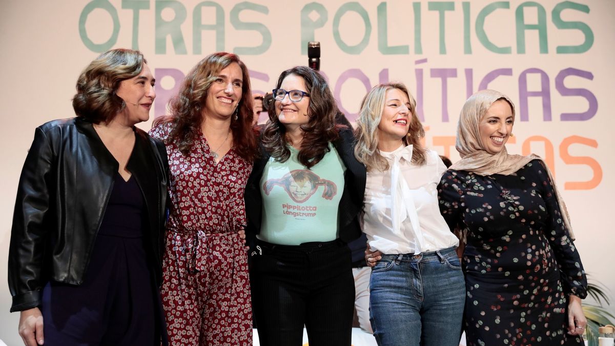 Díaz sigue su gira con Colau y Oltra: ahora, en un acto de los 'comuns' y con Podemos