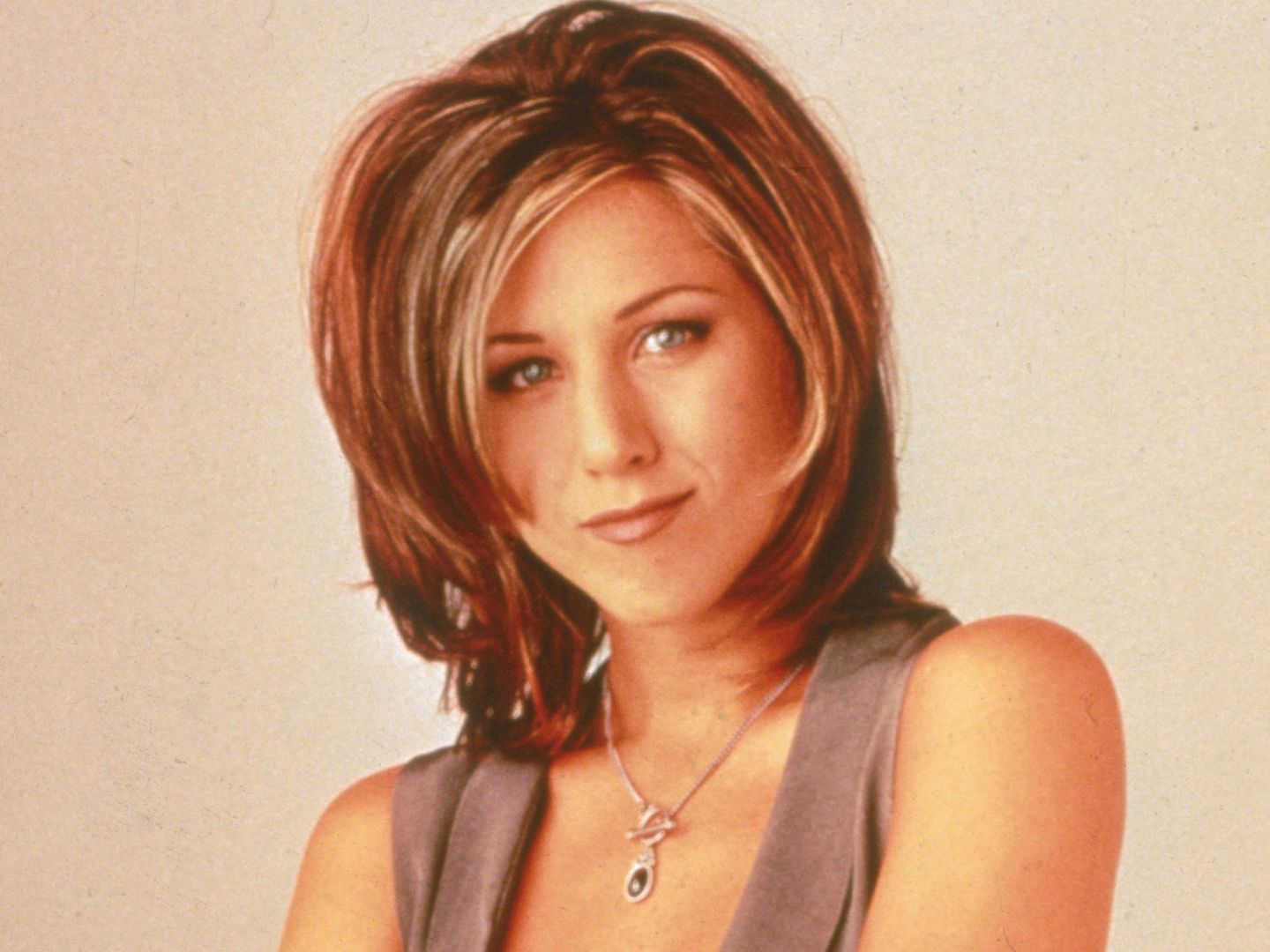 Jennifer Aniston, en una sesión de fotos para 'Friends' en 1995. (Getty)
