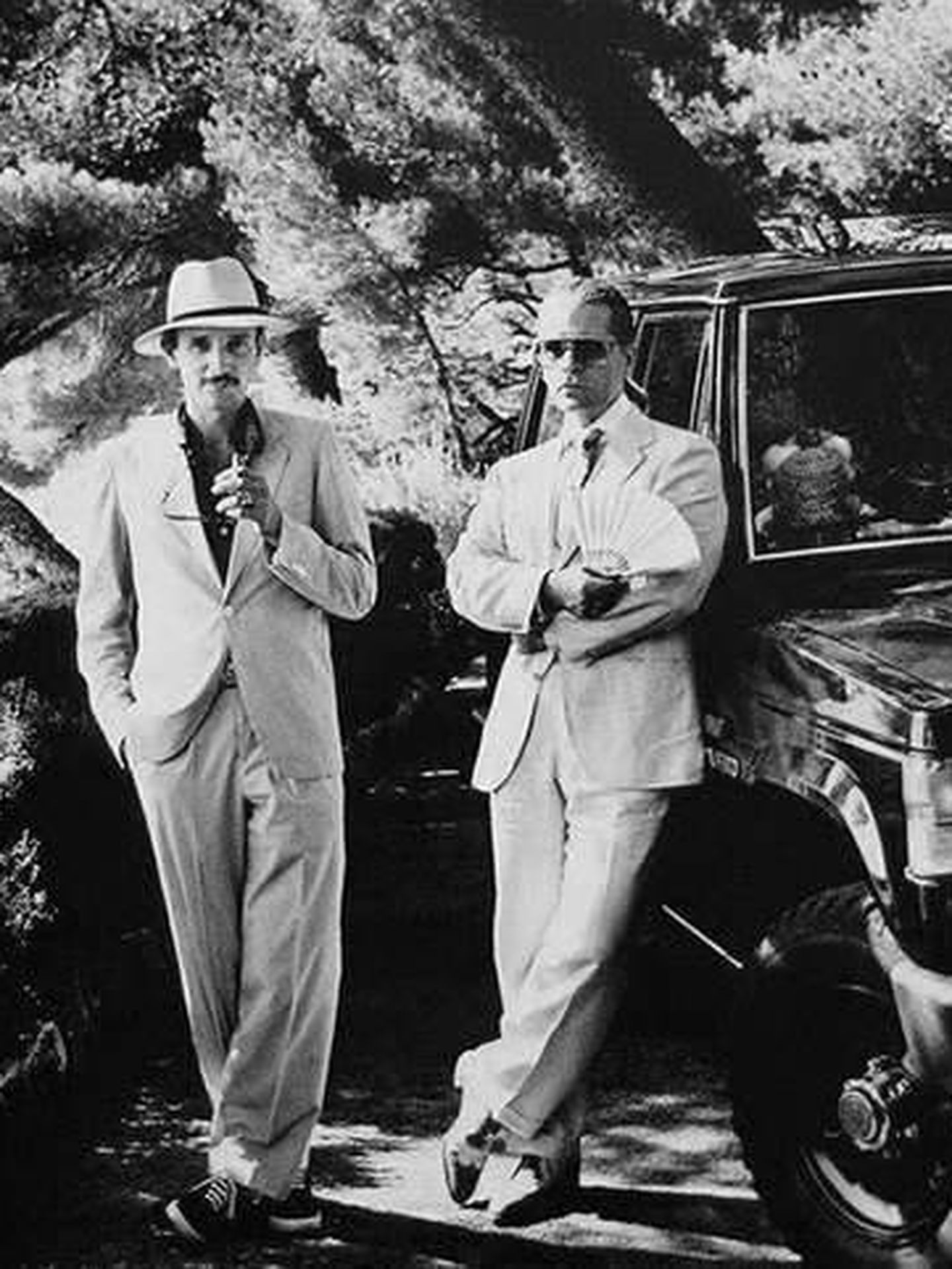 Karl Lagerfeld y Jacques de Bascher, en una imagen de los años 70. (Cortesía/Archivo Helmut Newton)