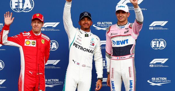 Foto: Hamilton se llevó la pole en Bélgica por delante de Vettel y Ocon. (REUTERS)