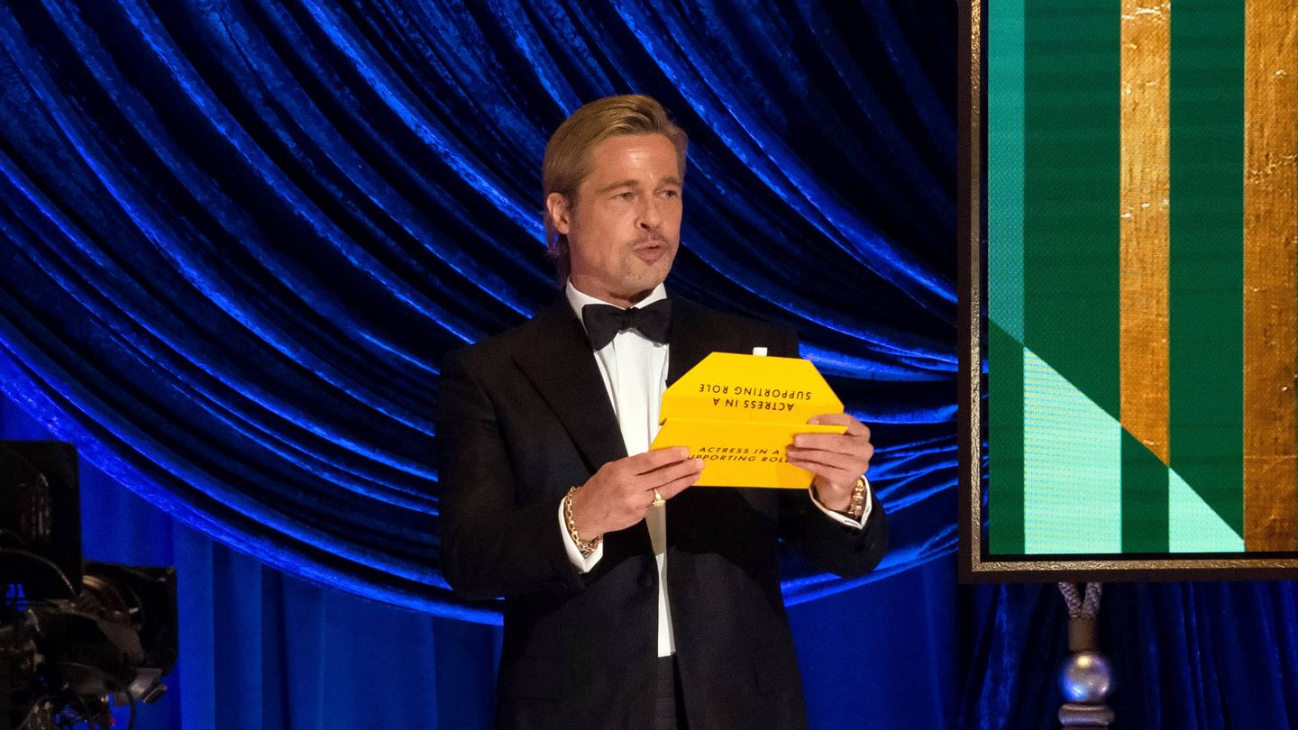  Brad Pitt, en los Oscar 2021. (Getty)