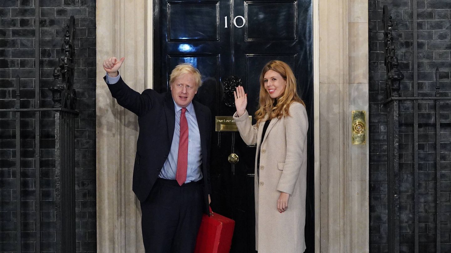  Boris Johnson y Carrie Symonds. (Getty)