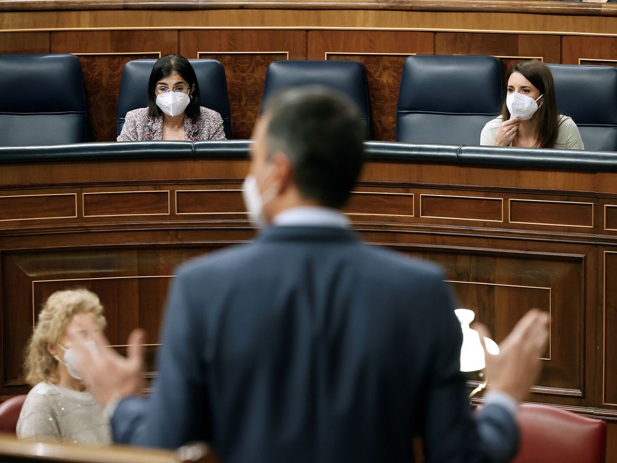 Foto: Pedro Sánchez durante una sesión de control en el Congreso. (EFE/Javier Lizón)