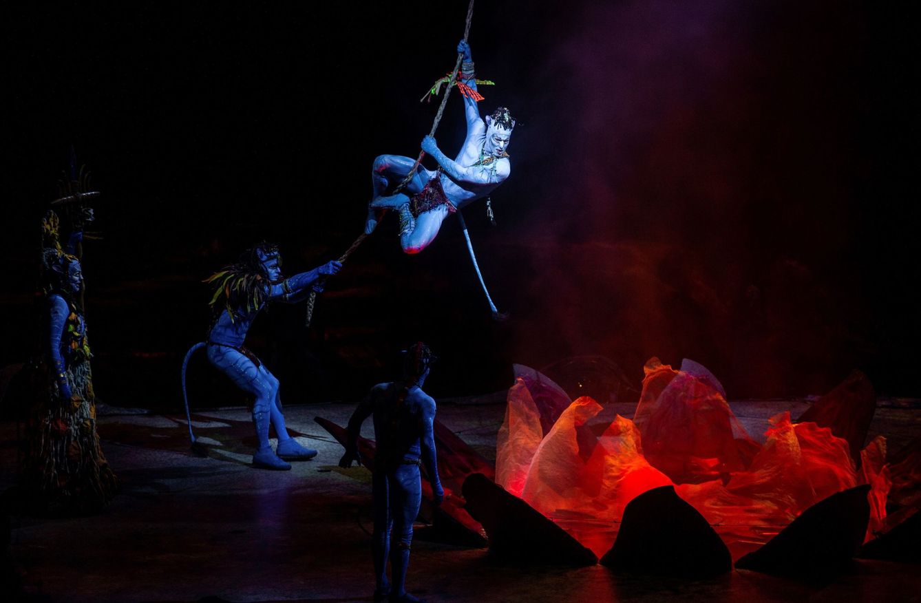 Foto de archivo de un momento del espectáculo 'Toruk, el primer vuelo', montaje creado por el Cirque du Soleil. (EFE/Rodrigo Jiménez)