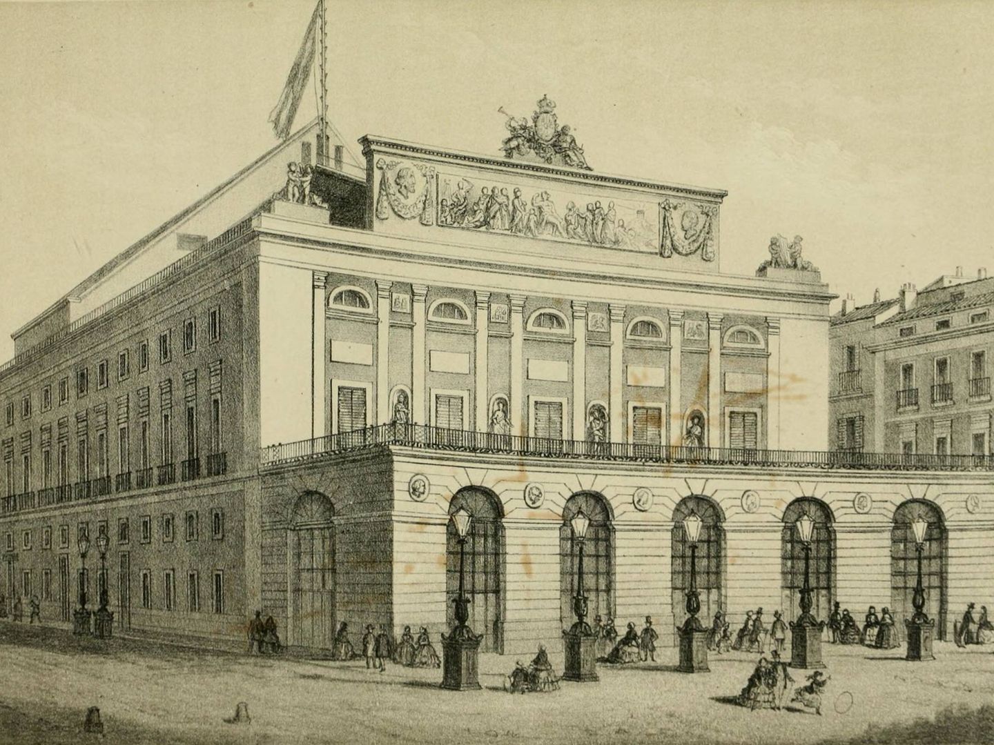 El Teatro Real en 1860