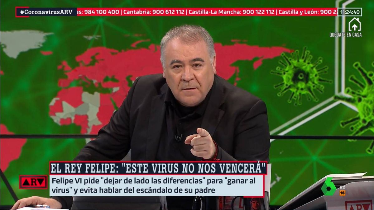 La respuesta de Ferreras al mensaje de Felipe VI por la crisis del coronavirus: "No basta solo este discurso. Hace falta más"