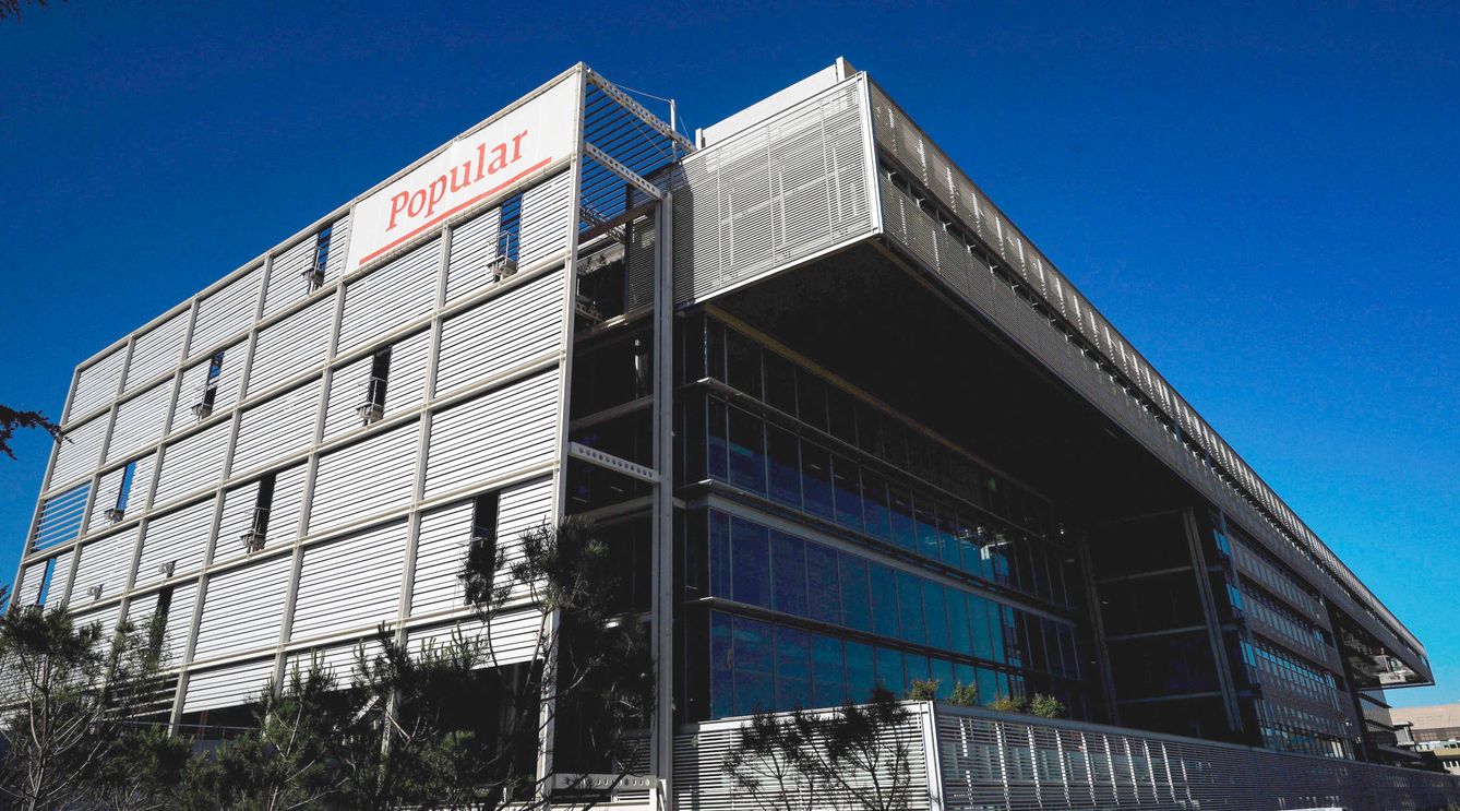 Edificio de la nueva sede del Banco Popular, que pasará a Santander España.