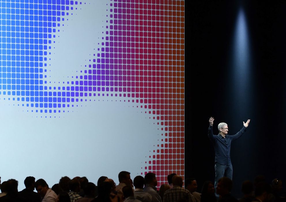 Foto: Tim Cook, CEO de Apple, inaugura la WWDC 2014 (EFE)