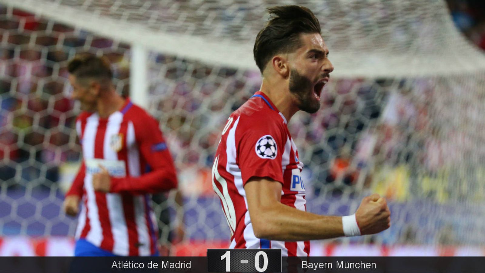 Foto: Carrasco celebra su gol ante el Bayern. (Reuters)