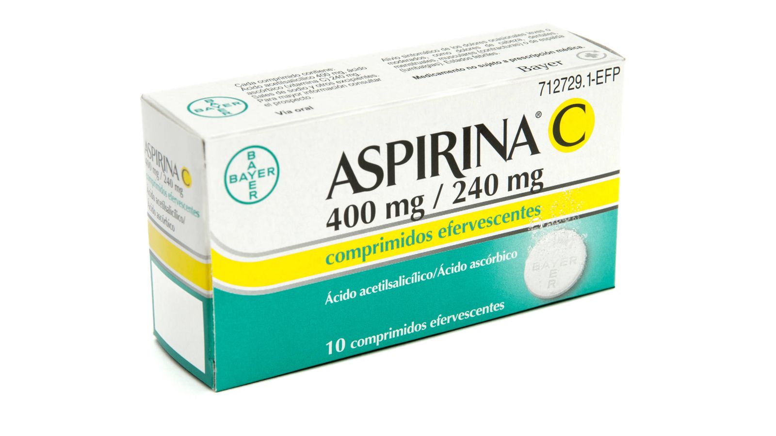 Foto: Caja de Aspirina C efervescente 400mg /240mg