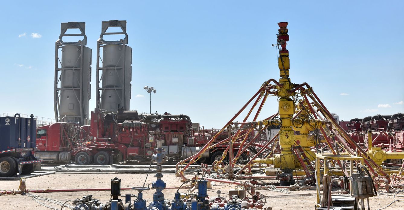 Estación de 'fracking' en Texas. (Reuters)