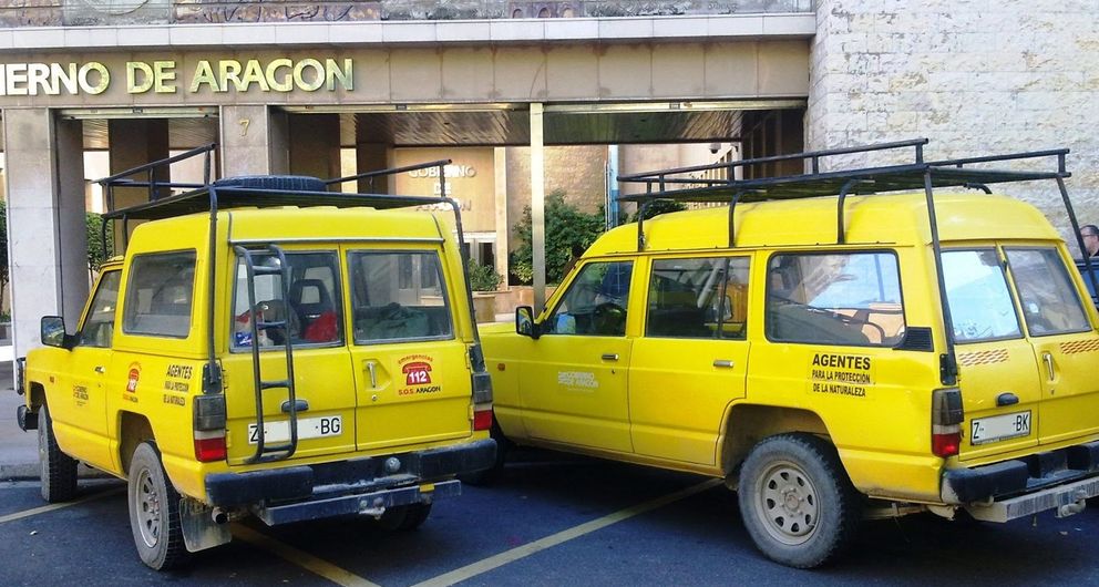Muchos de los vehículos de los APN en Aragón superan los 300.000 kilómetros.
