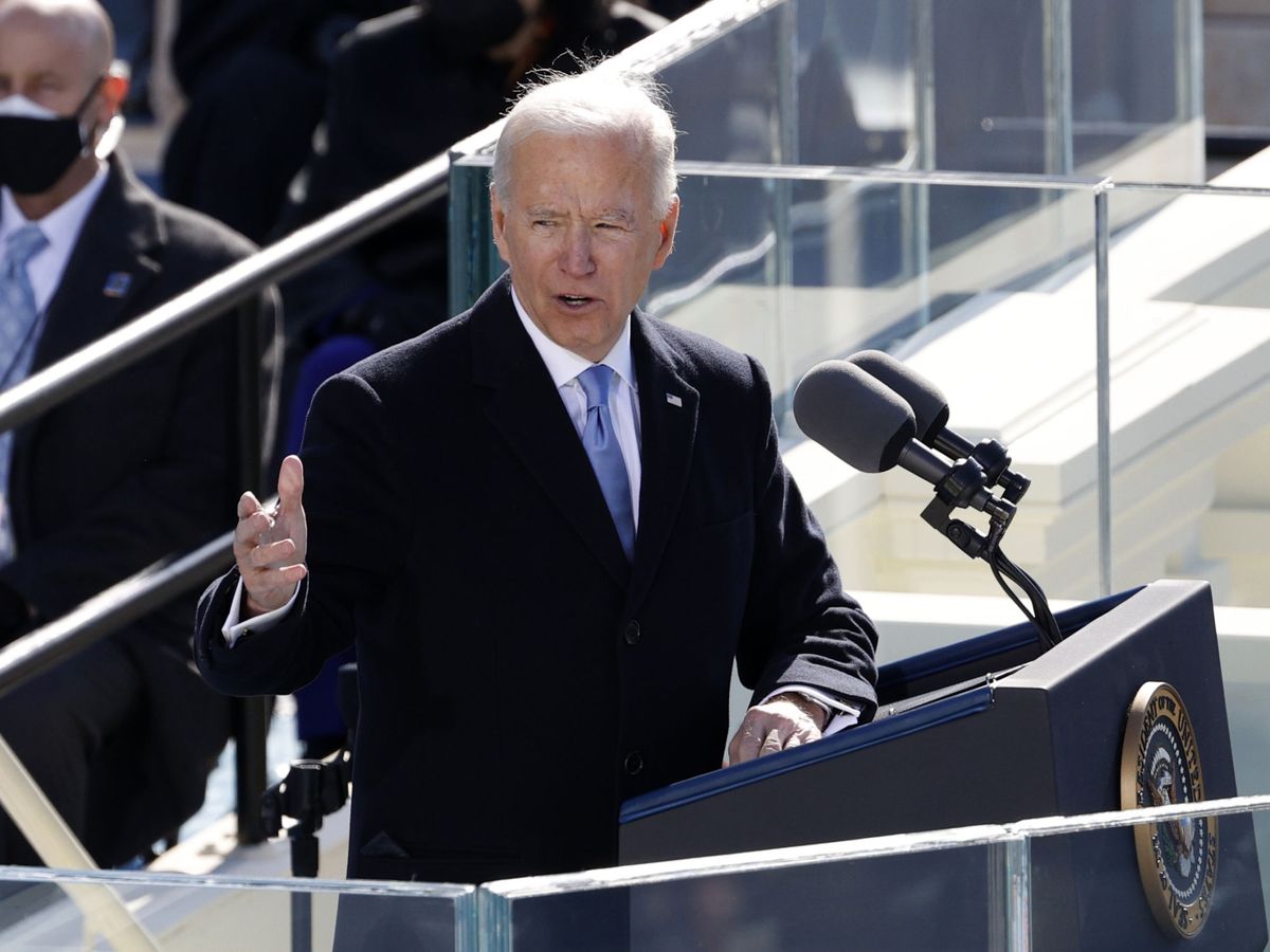 Foto: El presidente Joe Biden, durante la inauguración de su mandato. (Reuters)