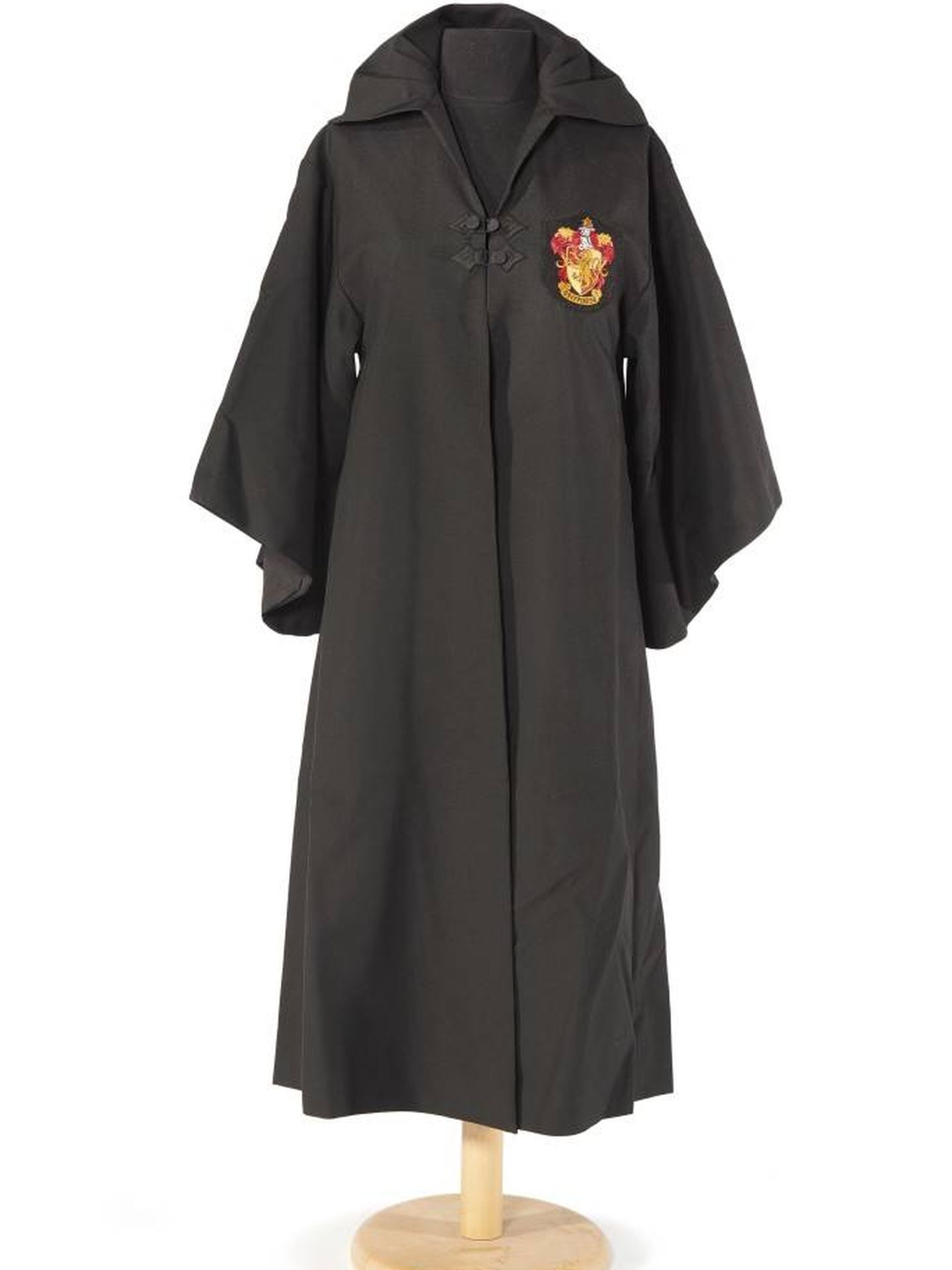 La túnica de Gryffindor usada por Daniel Radcliffe en la primera película de Harry Potter. (DR)