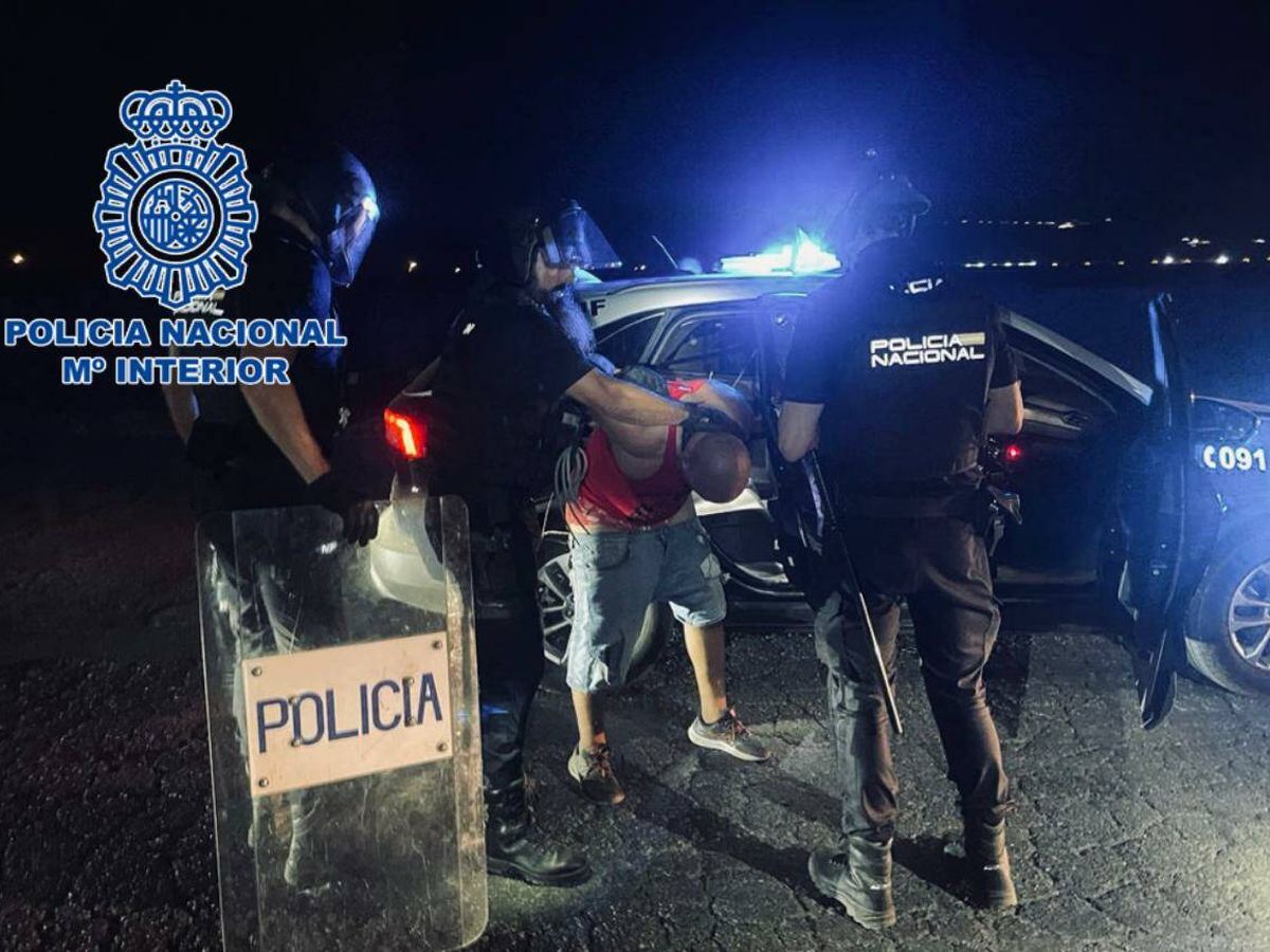 Foto: El Tyson de El Ejido, detenido tras ser reducido. (Policía Nacional)