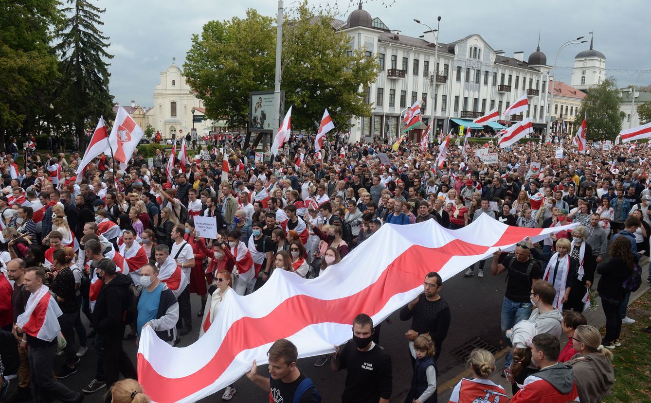 Protestas de la oposición en Bielorrusia. (Reuters)