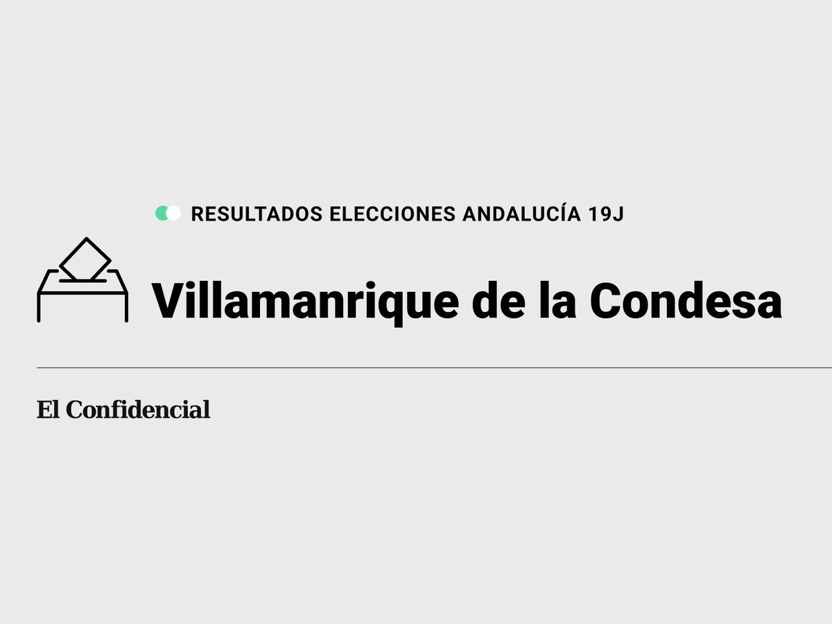 Foto: Resultados en Villamanrique de la Condesa, Sevilla, de las elecciones de Andalucía 2022 este 19-J (C.C./Diseño EC)
