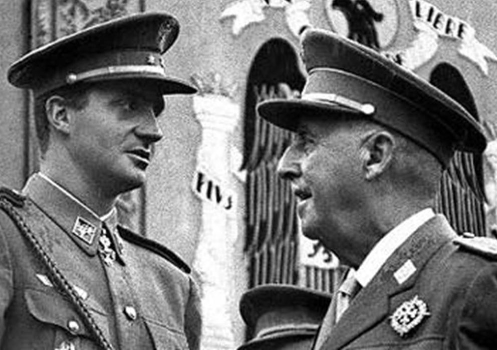 Foto: El príncipe Juan Carlos con Francisco Franco