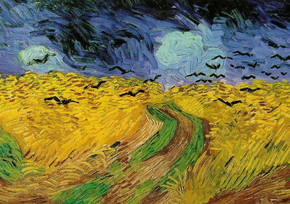 Foto: Detalle de 'Campo de trigo con cuervos', pintado en 1890 por Vincent Van Gogh.