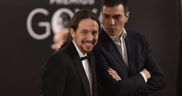 Foto: Pedro Sánchez y Pablo Iglesias en los premios Goya. (Cordon Press)