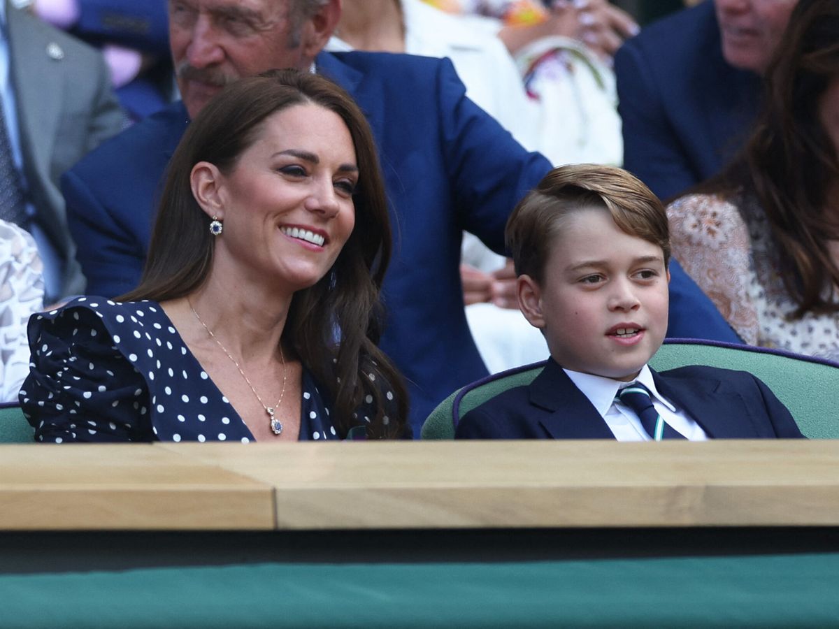 Foto: George y Kate, en Wimbledon. (Reuters/Mathew Childs)