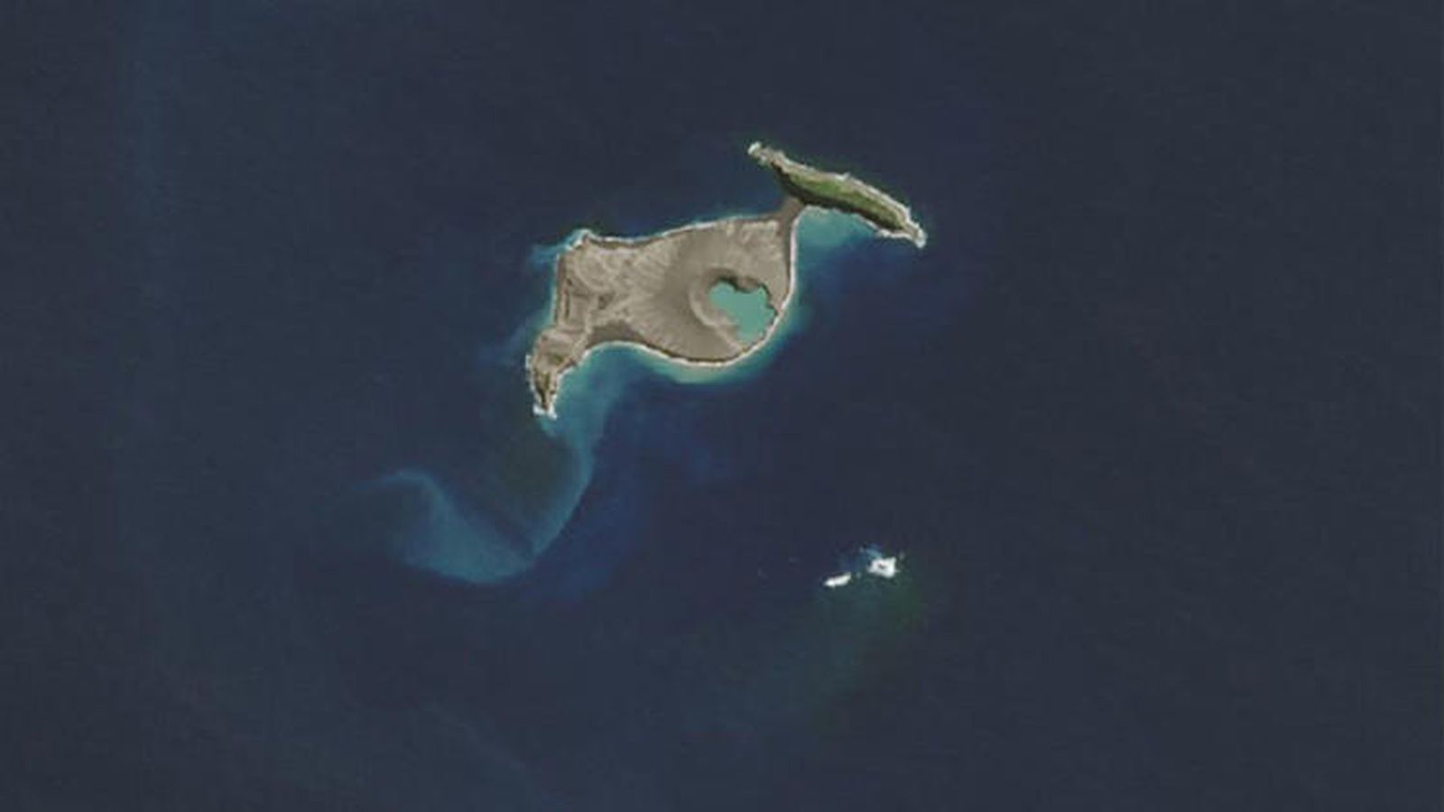 Foto: La isla en la imagen tomada por la NASA