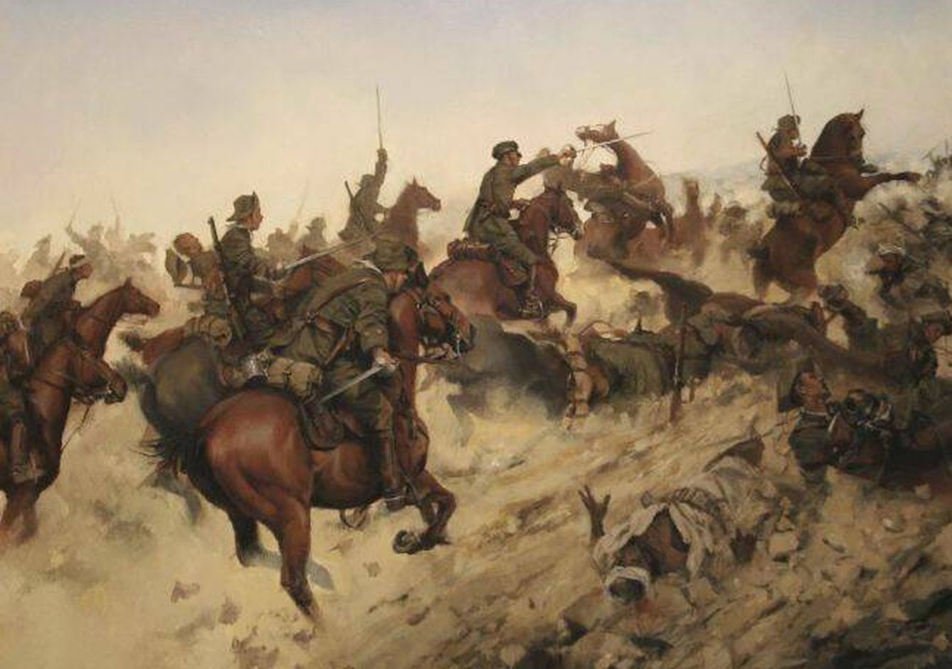 'La carga del regimiento Alcántara', Augusto Ferrer-Dalmau.