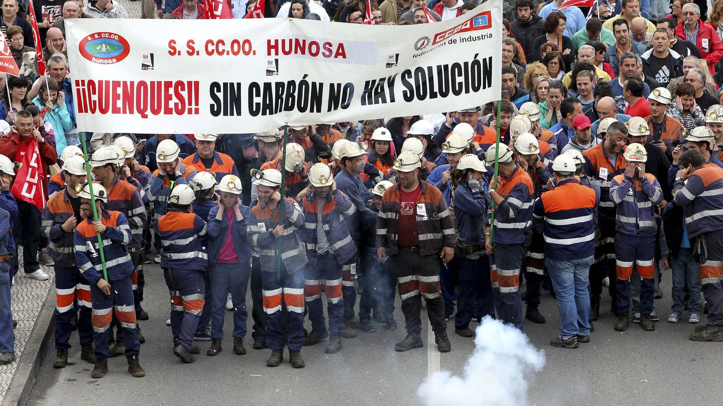 Protestas mineras en Asturias. (EFE)