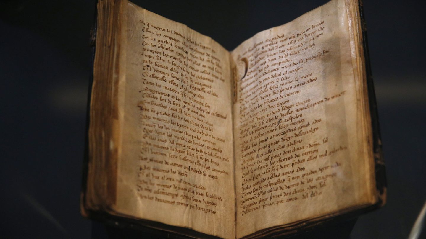 El Códice del Cantar del Mío Cid, uno de los grandes tesoros de la Biblioteca Nacional de España. (EFE)