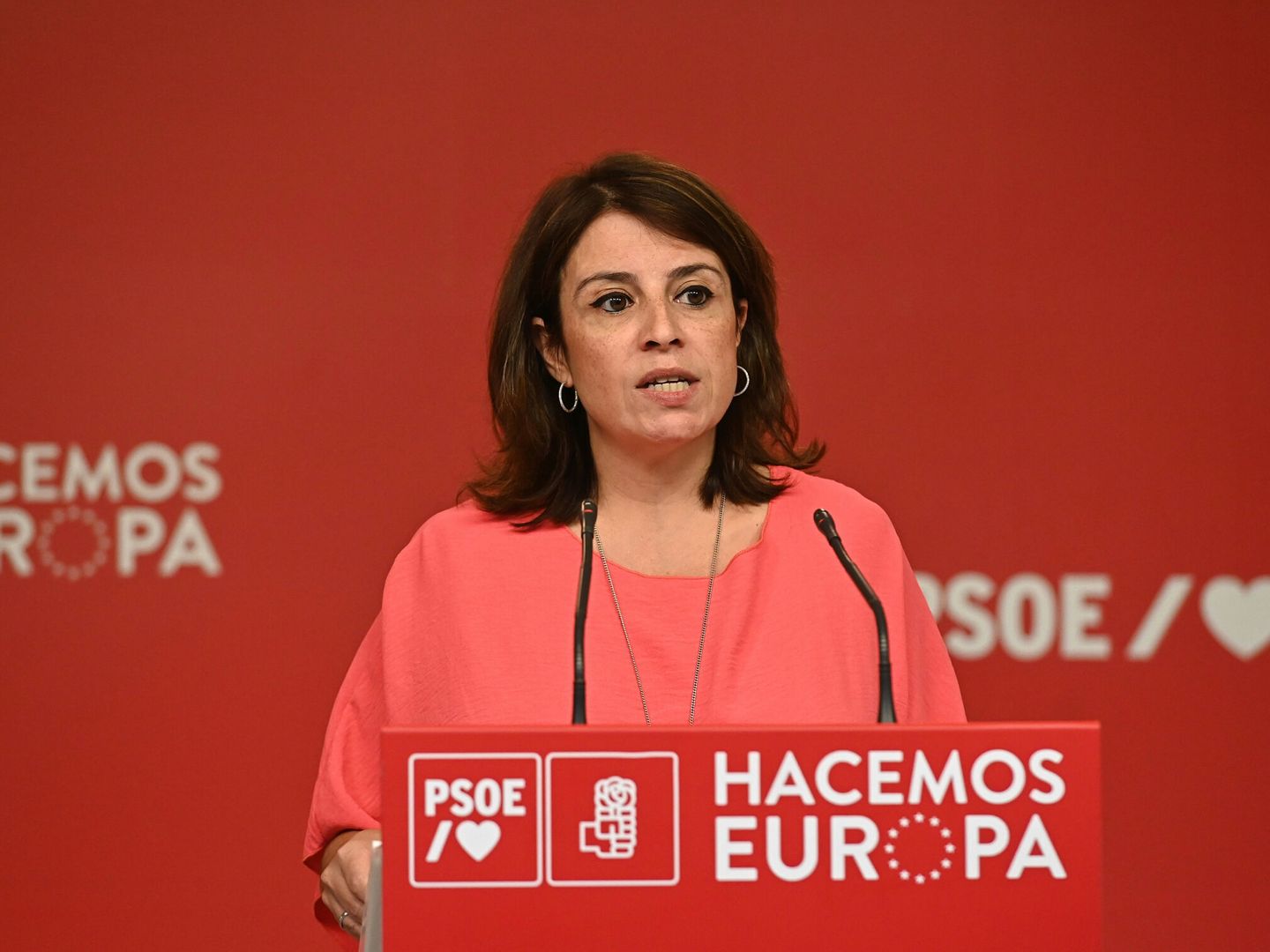 Adriana Lastra, en una comparecencia durante su etapa como 'número 2' del PSOE. (EFE/Fernando Villar)
