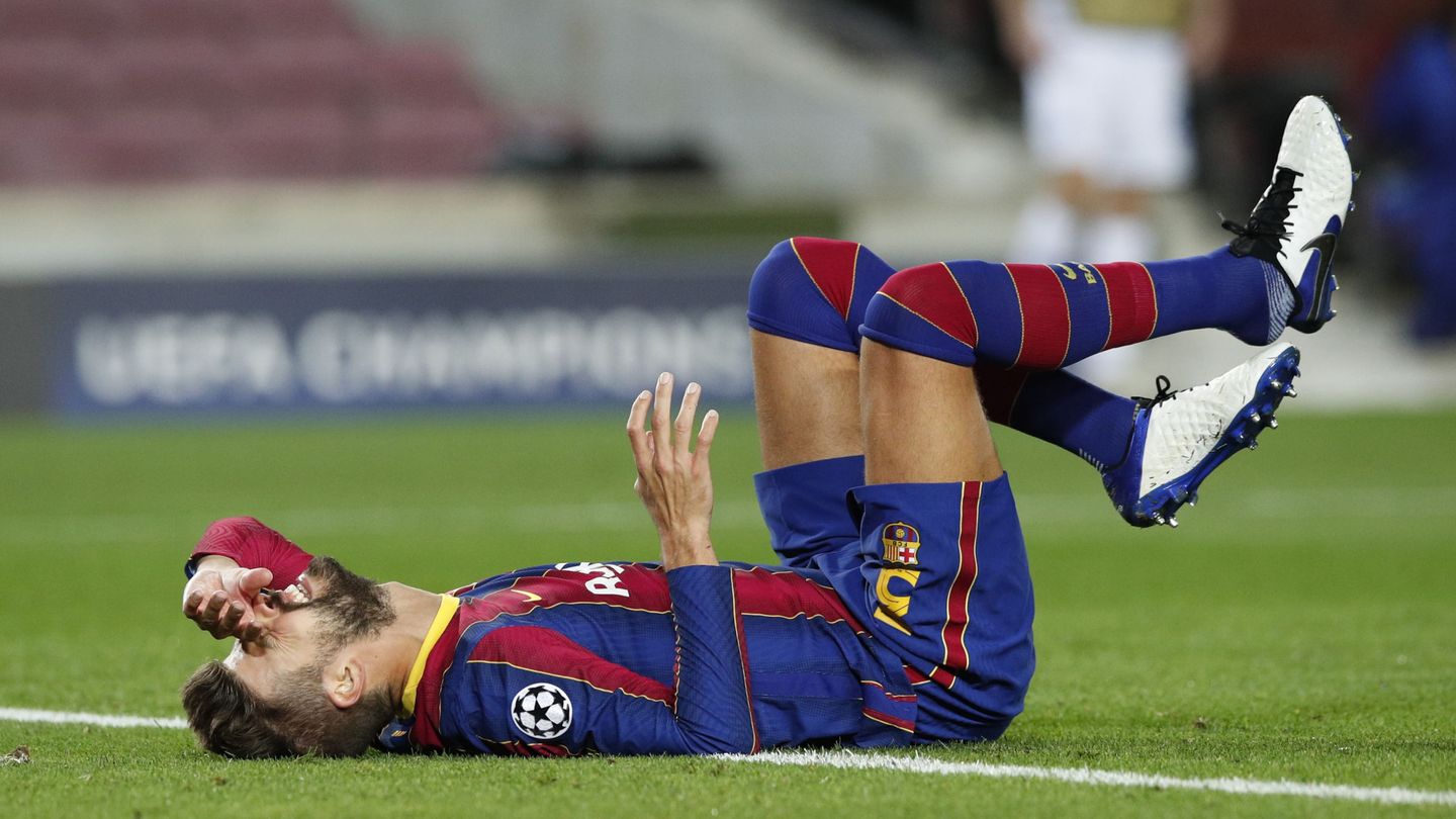 Gerard Piqué, uno de los afectados por las lesiones de la temporada. (Reuters)