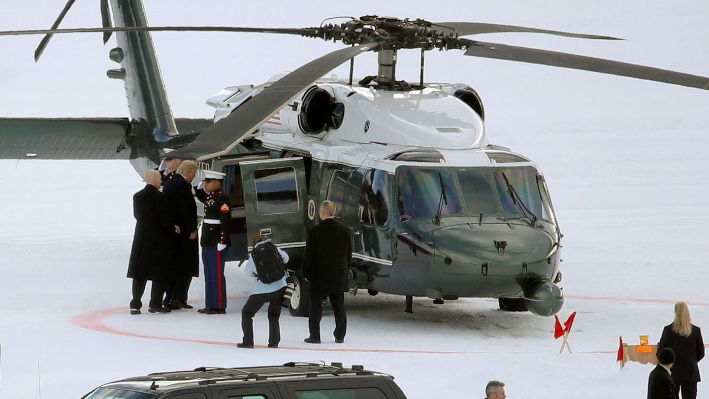 El presidente Donald Trump en su visita a Davos. (Reuters)