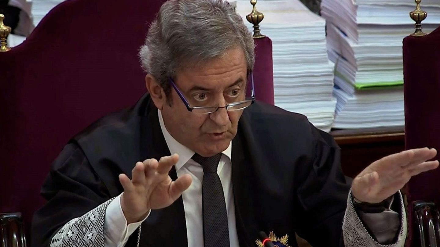 El fiscal del Tribunal Supremo, Javier Zaragoza, durante el juicio al 'procés'